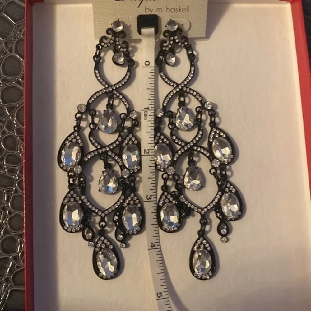 Purple Miriam Haskell Set 3pc Rare  edition Black Glass Clear Rhinestone